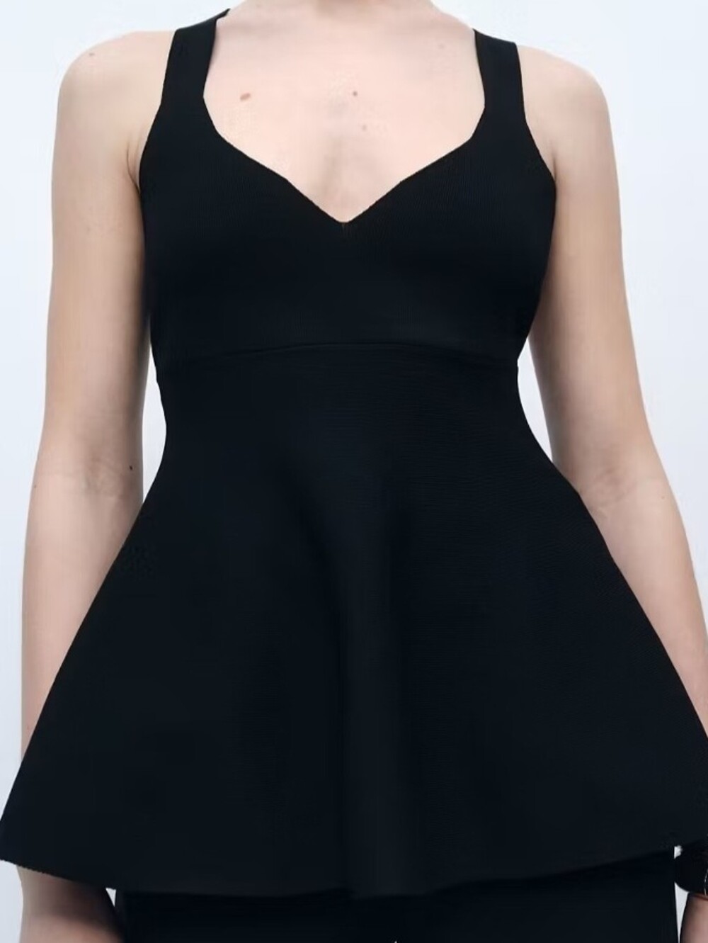 Mango Fine Knit Peplum Top - Picture 6 of 7